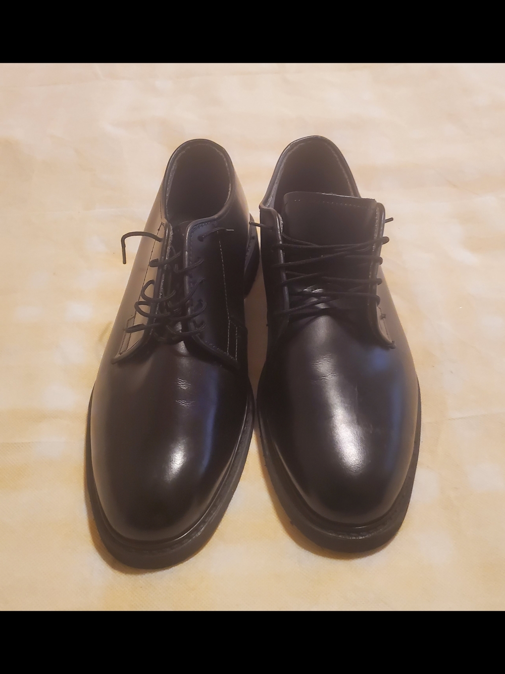Bates Black Leather Derby Dress Shoes